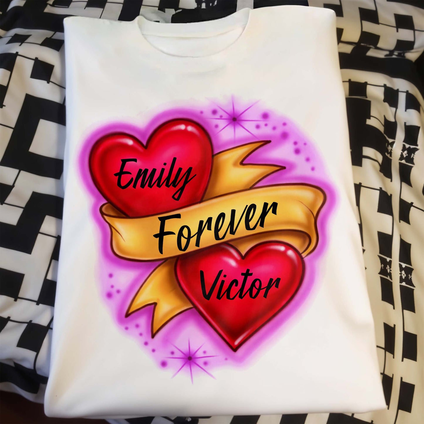 Forever Love With Hearts And Ribbon