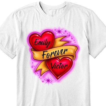 Forever Love With Hearts And Ribbon