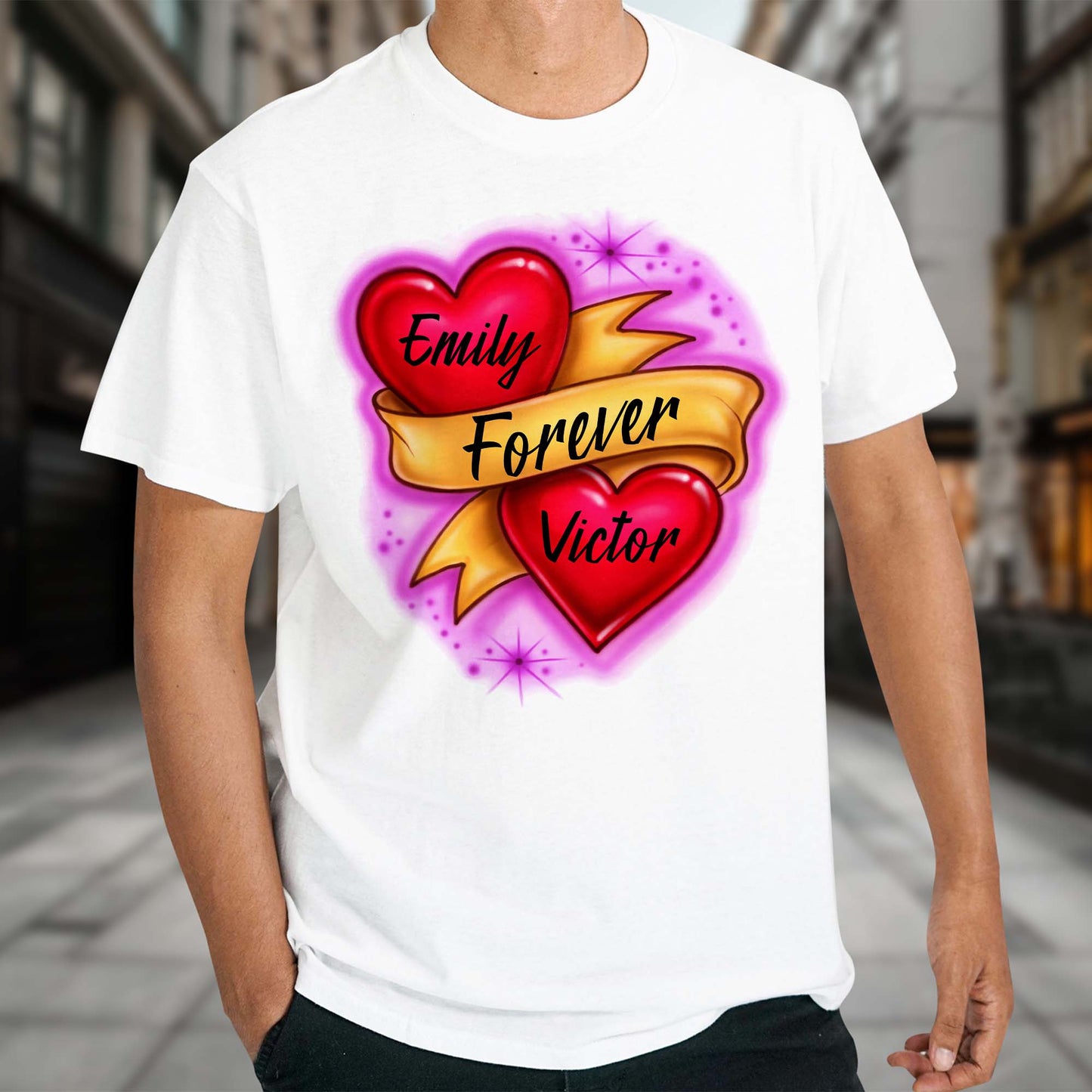 Forever Love With Hearts And Ribbon