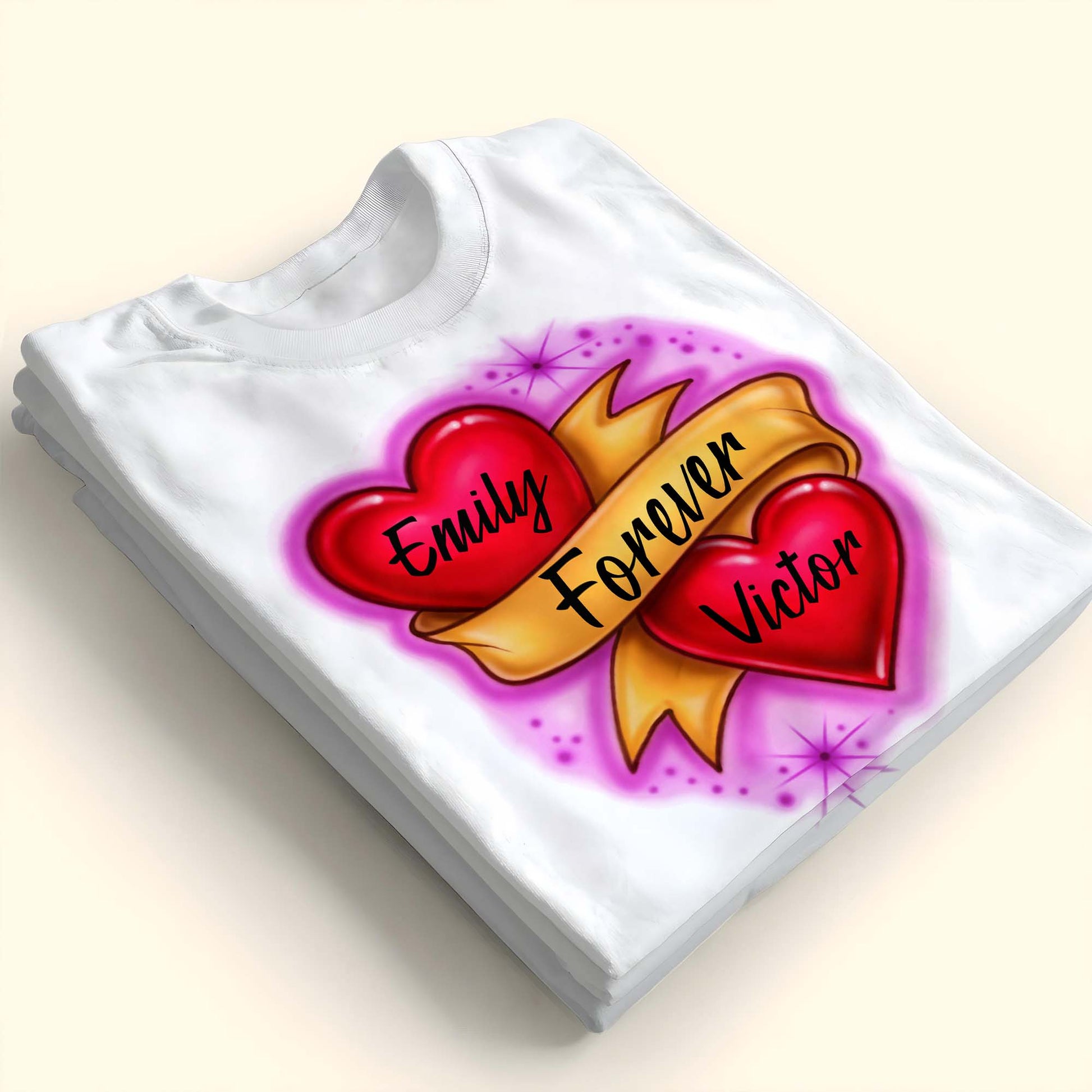 Forever Love With Hearts And Ribbon