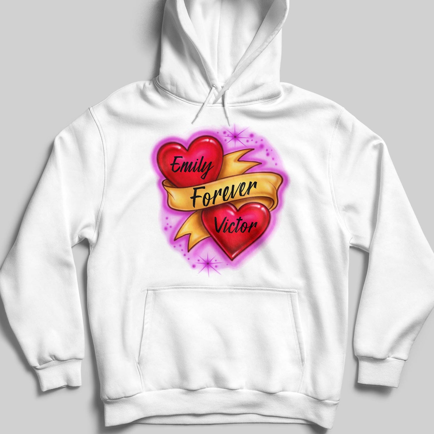 Forever Love With Hearts And Ribbon