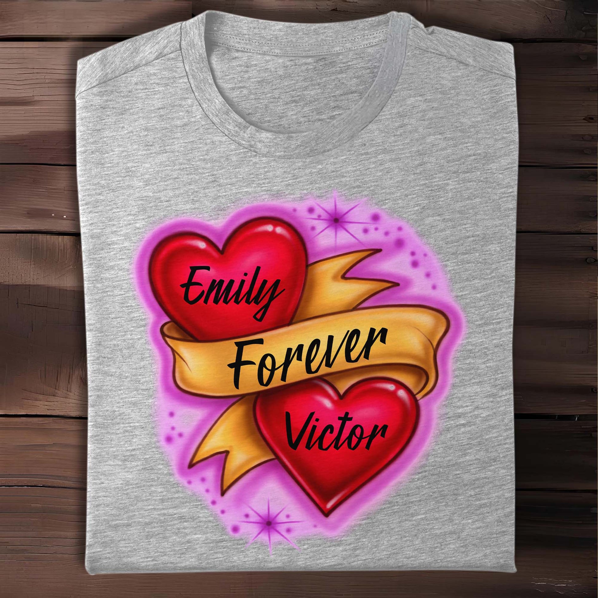 Forever Love With Hearts And Ribbon