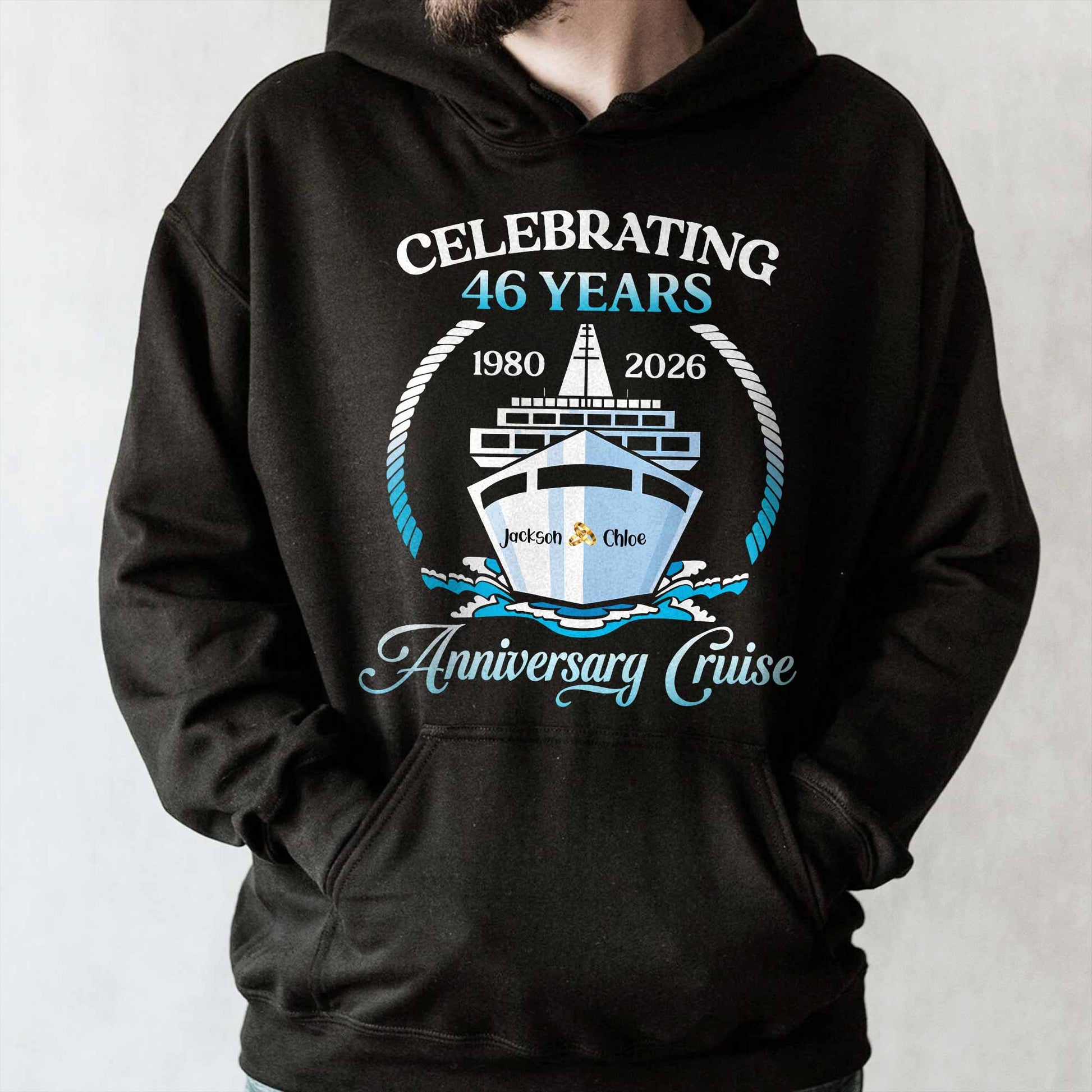 Celebrating 23 Years Anniversary Cruise With Waves and Rope