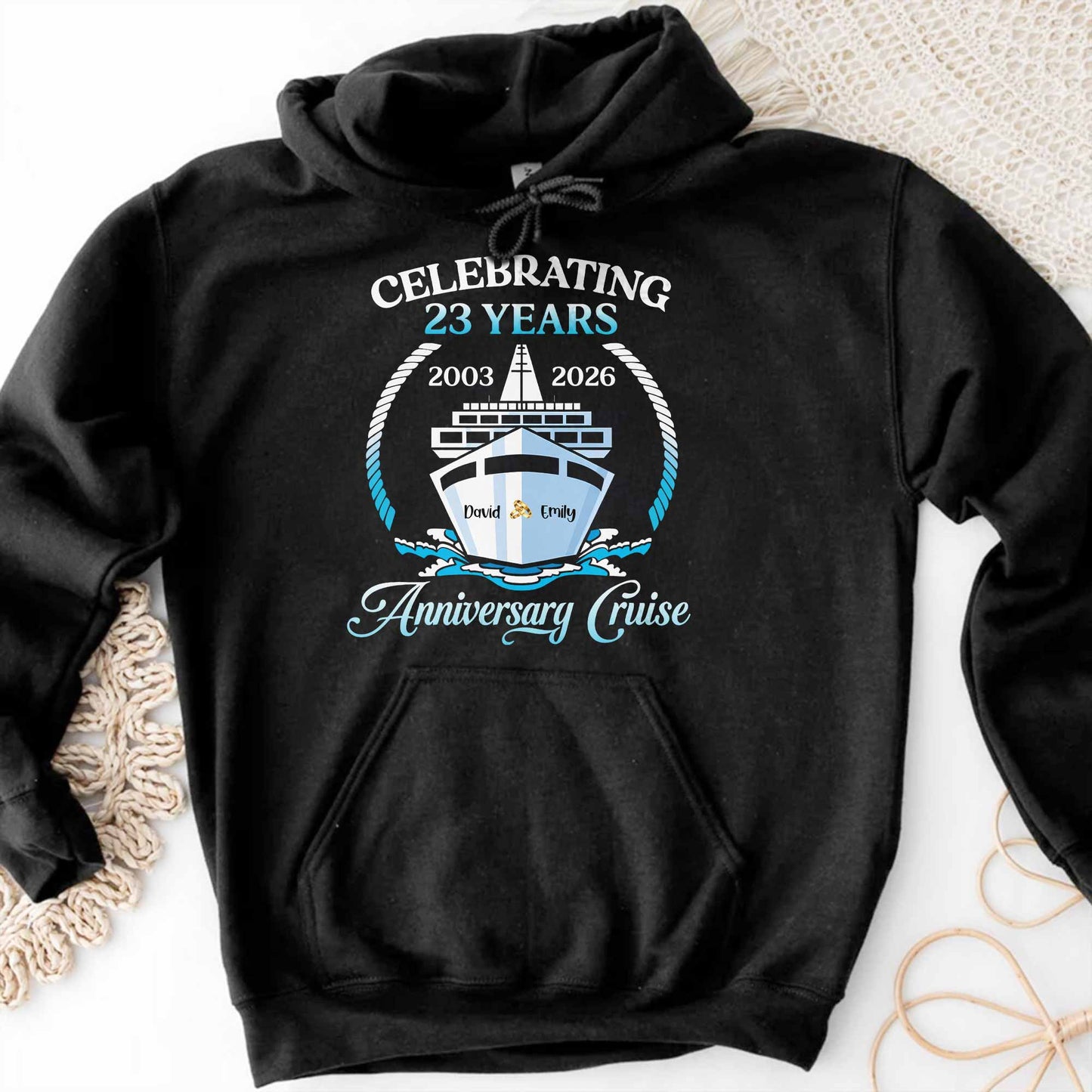 Celebrating 23 Years Anniversary Cruise With Waves and Rope