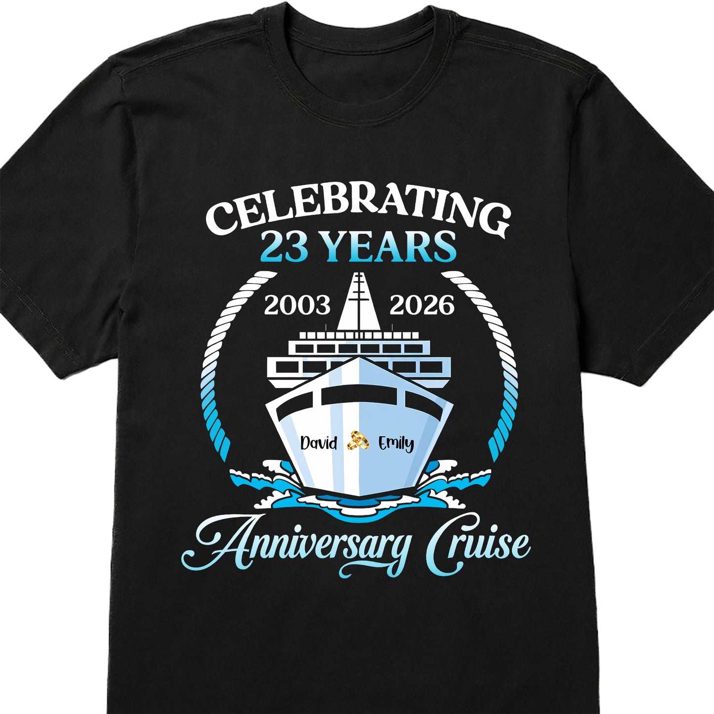 Celebrating 23 Years Anniversary Cruise With Waves and Rope
