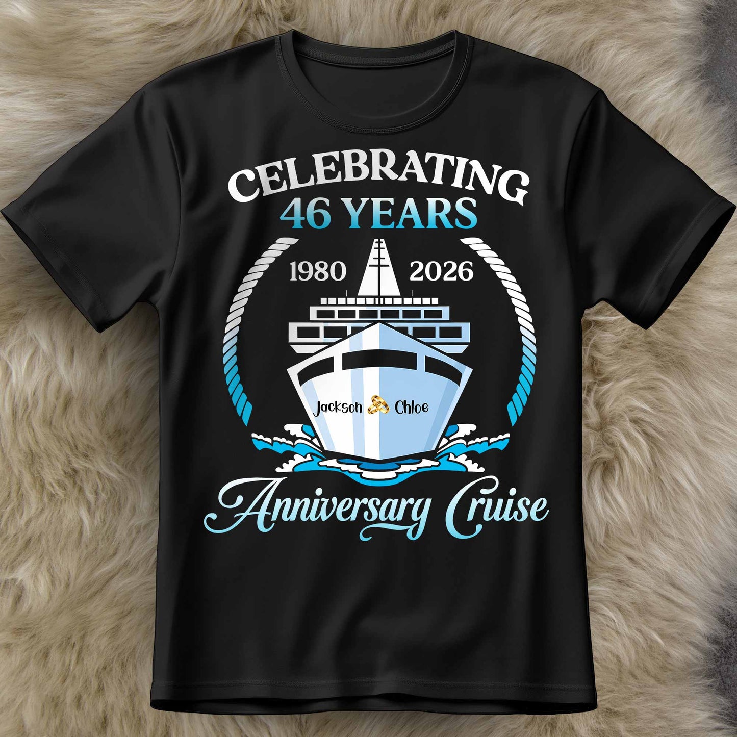 Celebrating 23 Years Anniversary Cruise With Waves and Rope