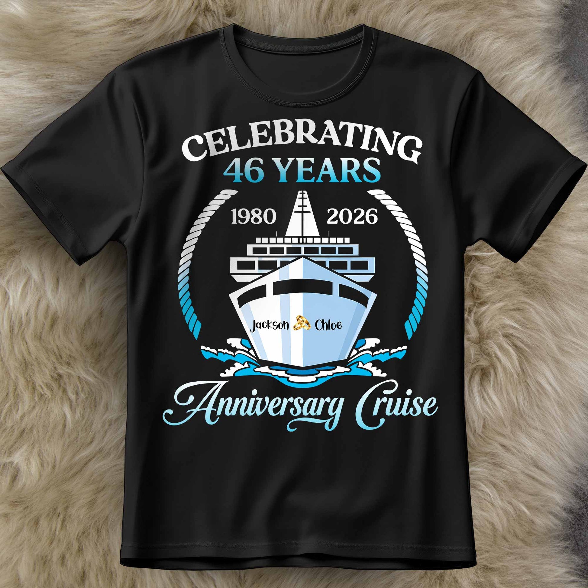 Celebrating 23 Years Anniversary Cruise With Waves and Rope