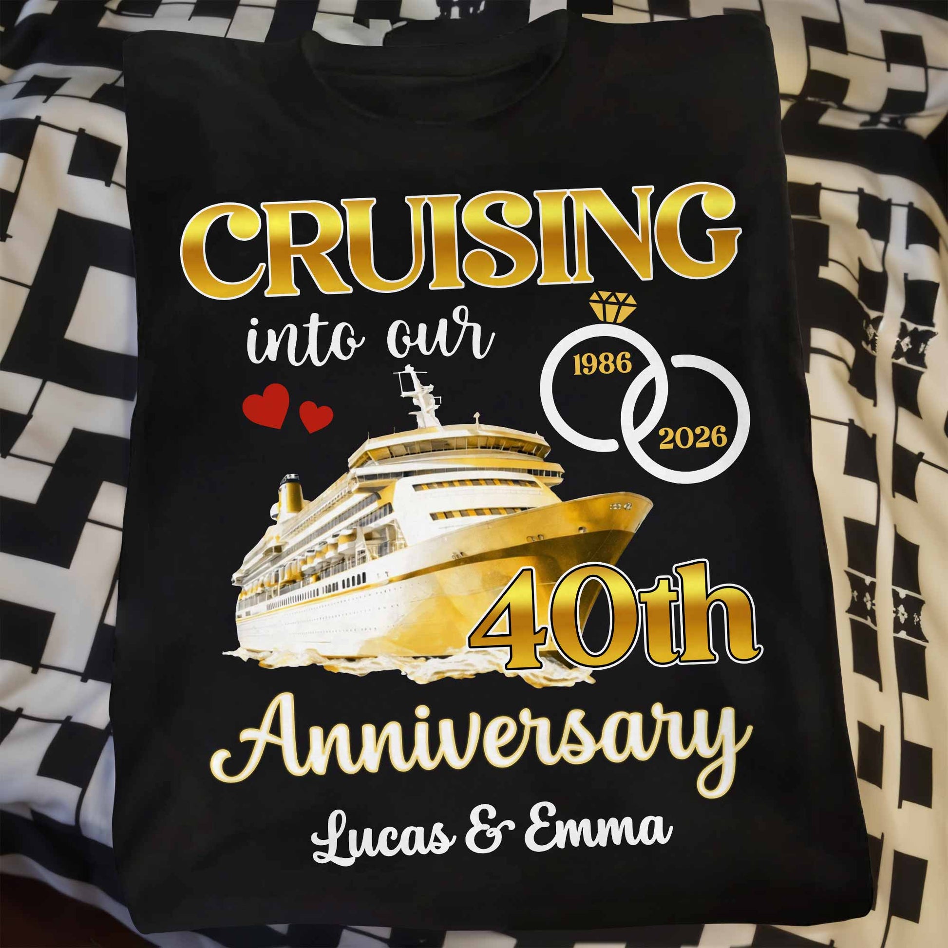 Cruising Into Our 40th Anniversary, Cruise Ship and Rings