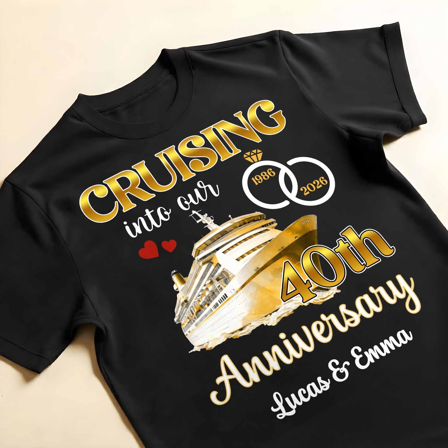 Cruising Into Our 40th Anniversary, Cruise Ship and Rings