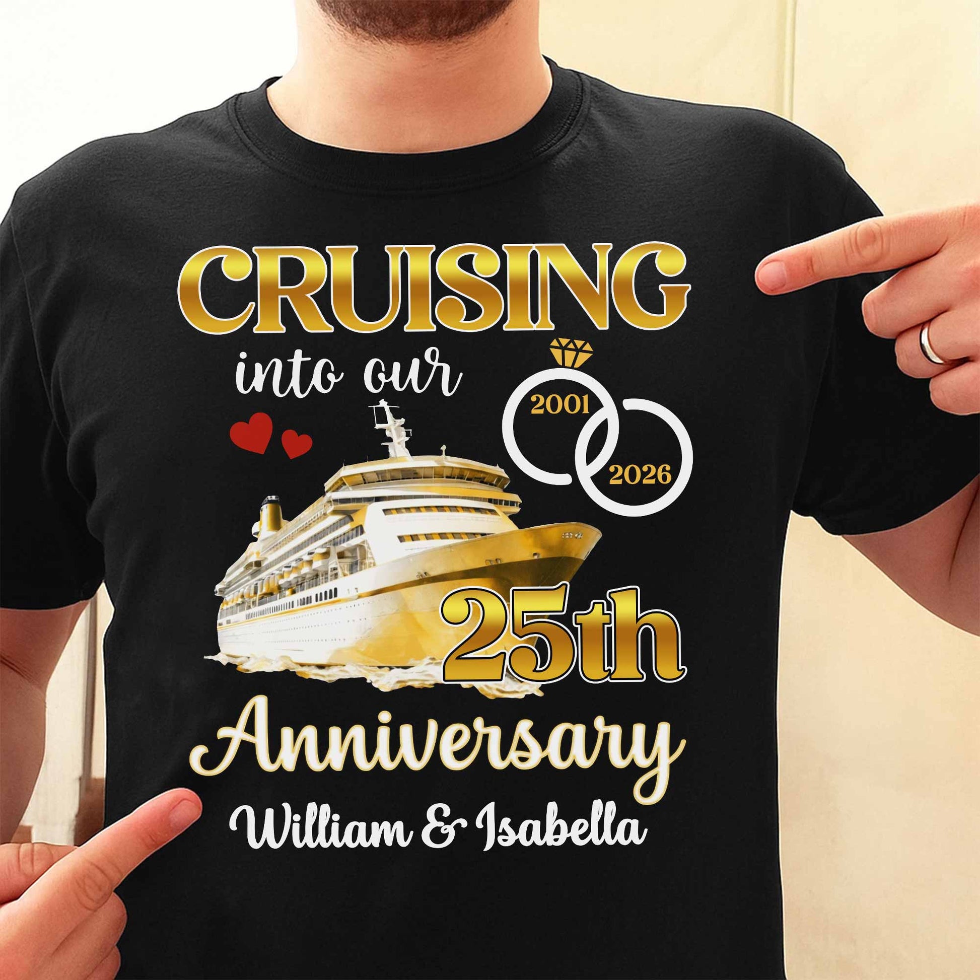 Cruising Into Our 40th Anniversary, Cruise Ship and Rings