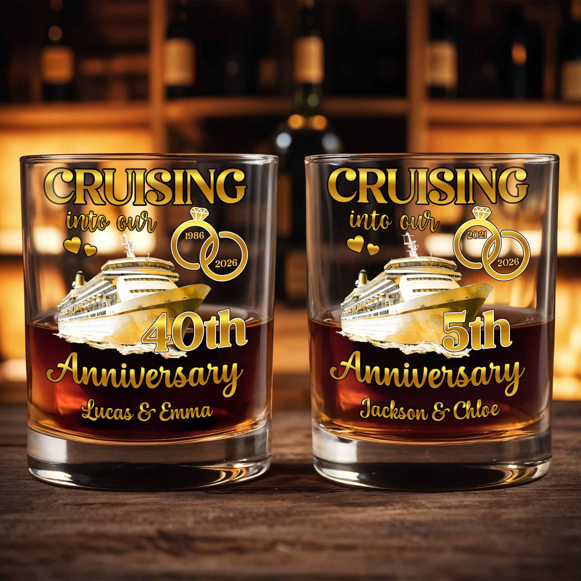 Cruising Into Our Anniversary With Cruise Ship And Wedding Rings