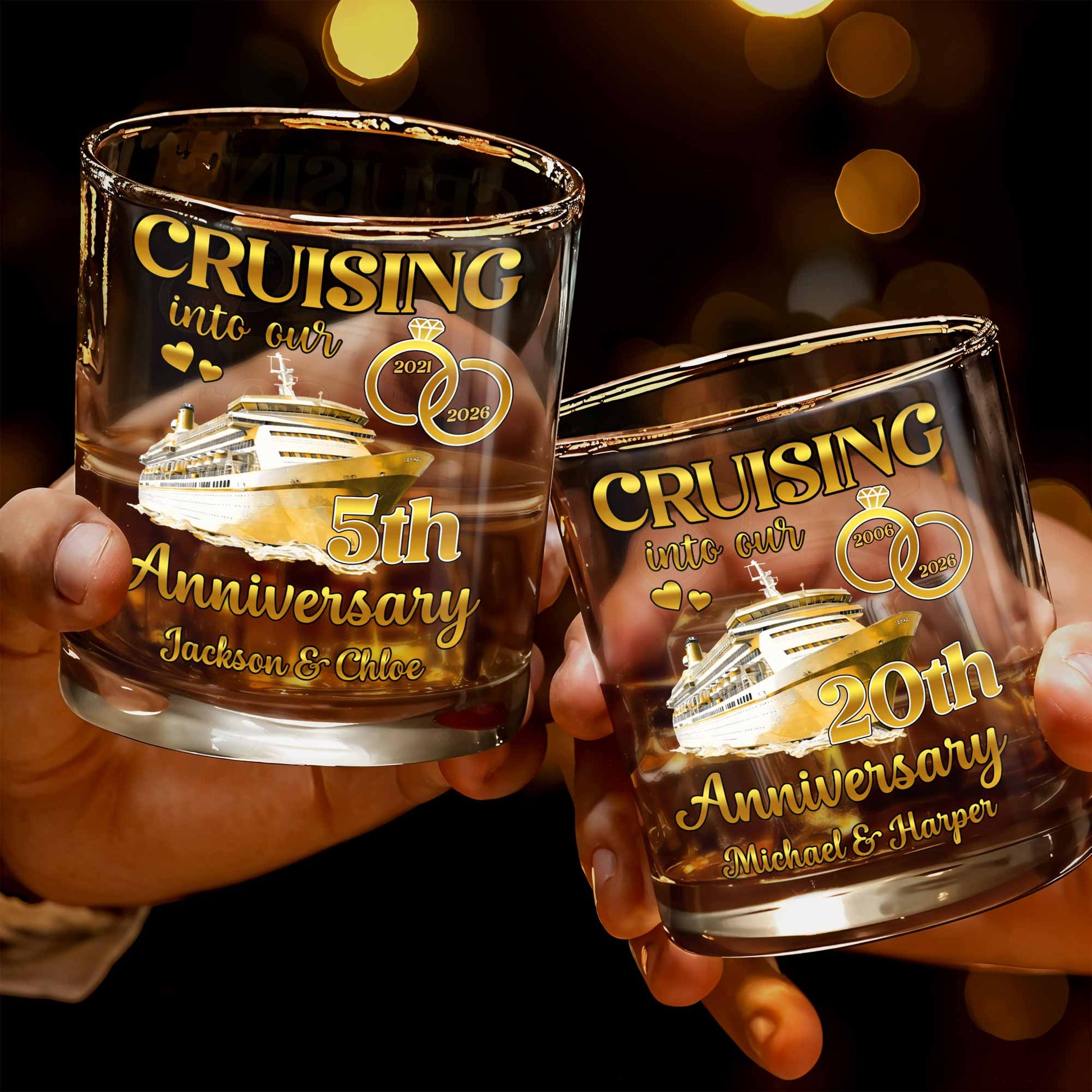 Cruising Into Our Anniversary With Cruise Ship And Wedding Rings