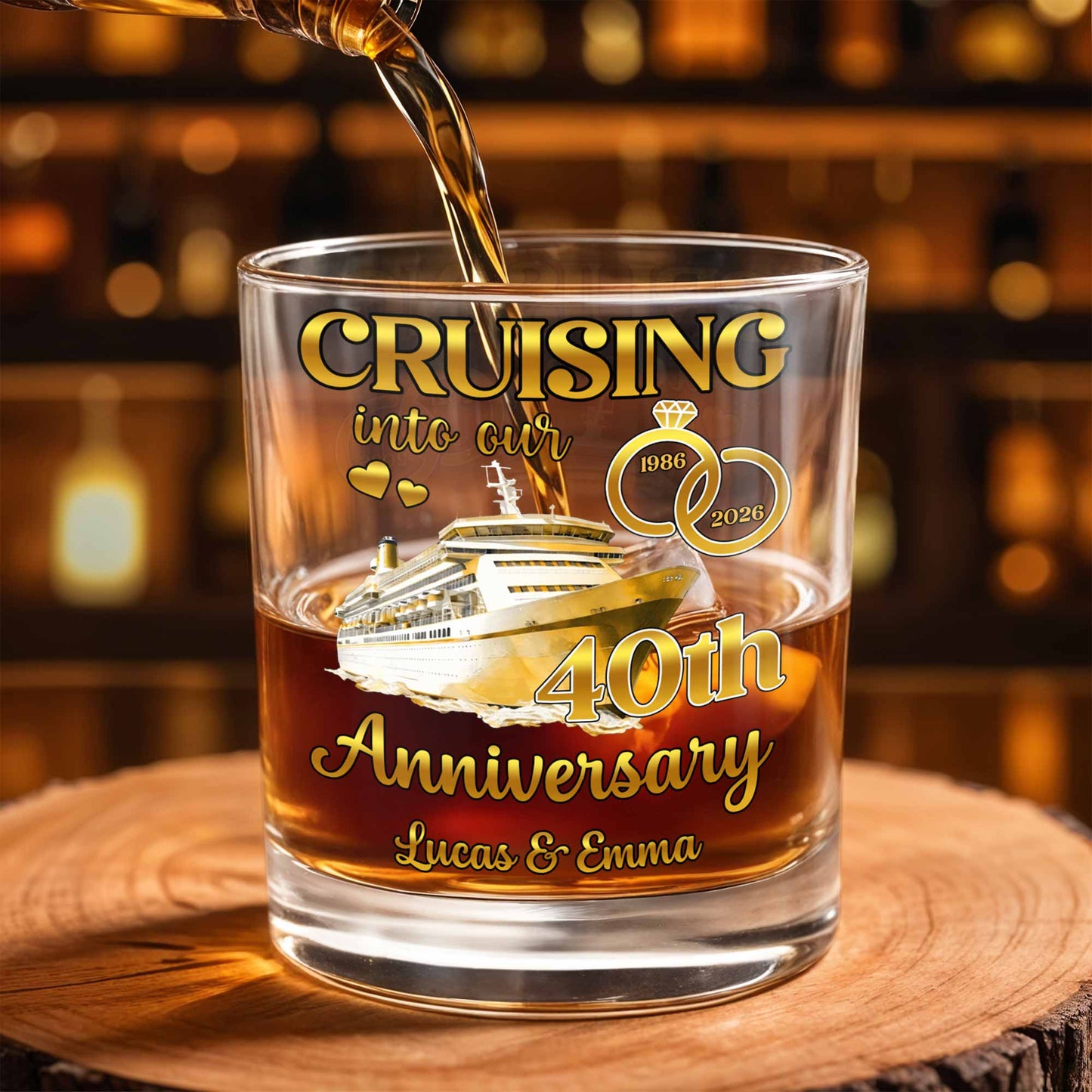 Cruising Into Our Anniversary With Cruise Ship And Wedding Rings