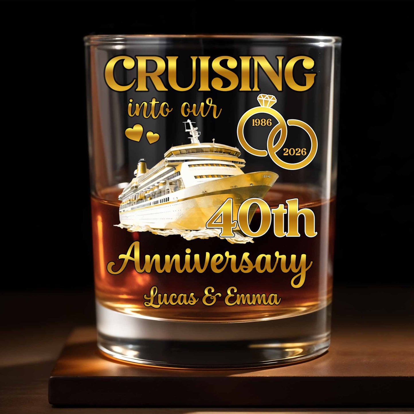 Cruising Into Our Anniversary With Cruise Ship And Wedding Rings