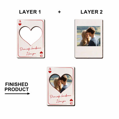 Drive Safe, Handsome. I Love You Heart Shaped Visor Clip