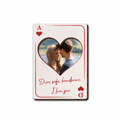 Drive Safe, Handsome. I Love You Heart Shaped Visor Clip