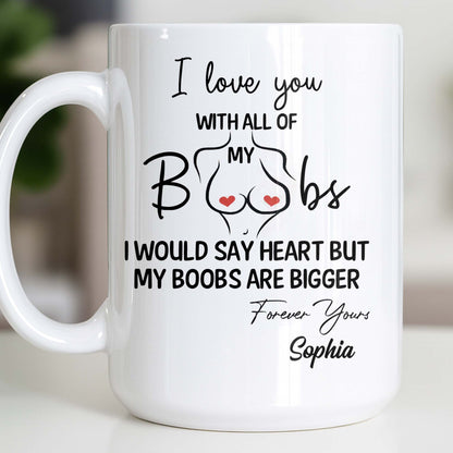 I Love You With All Of My Heart, Woman Figure and Heart Design