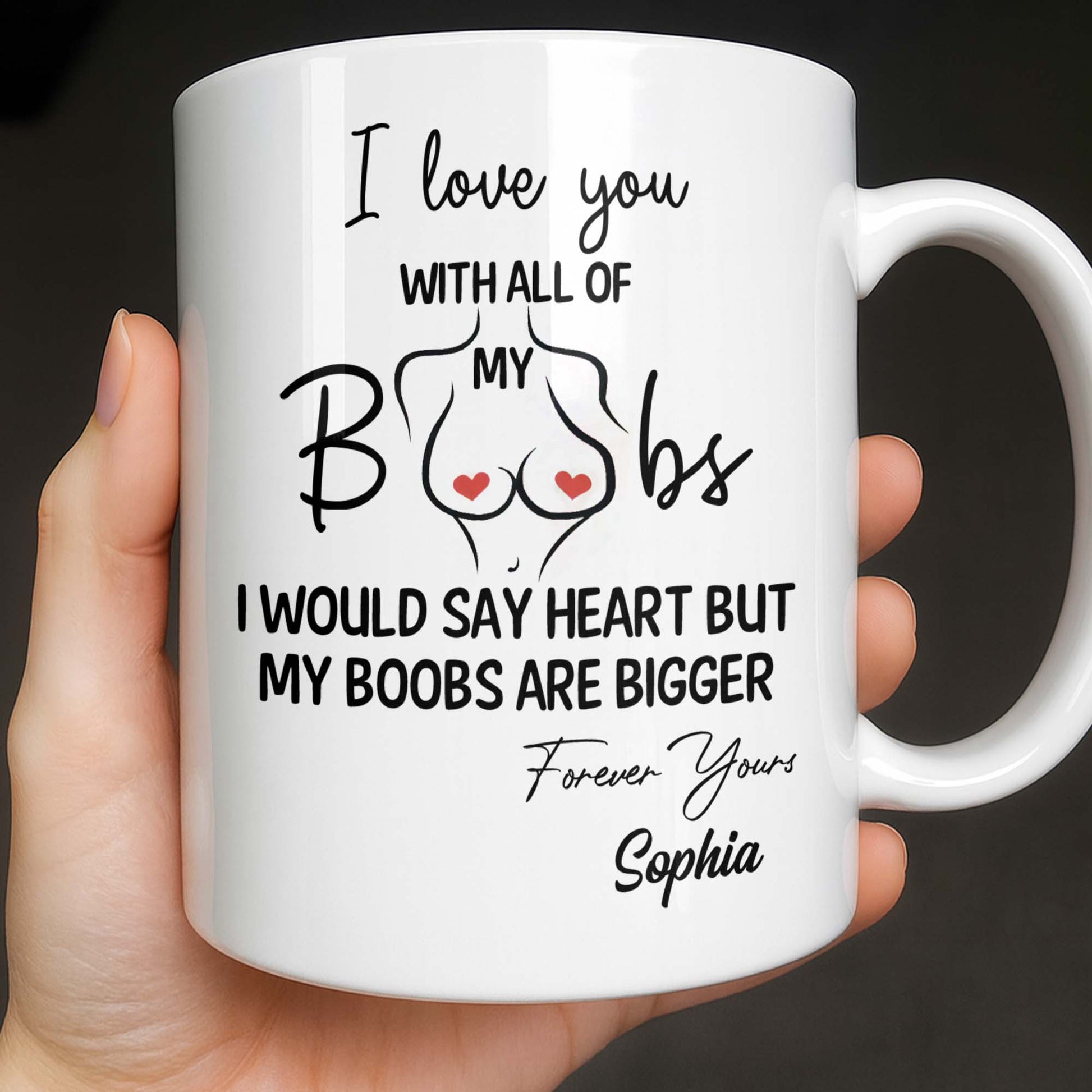 I Love You With All Of My Heart, Woman Figure and Heart Design