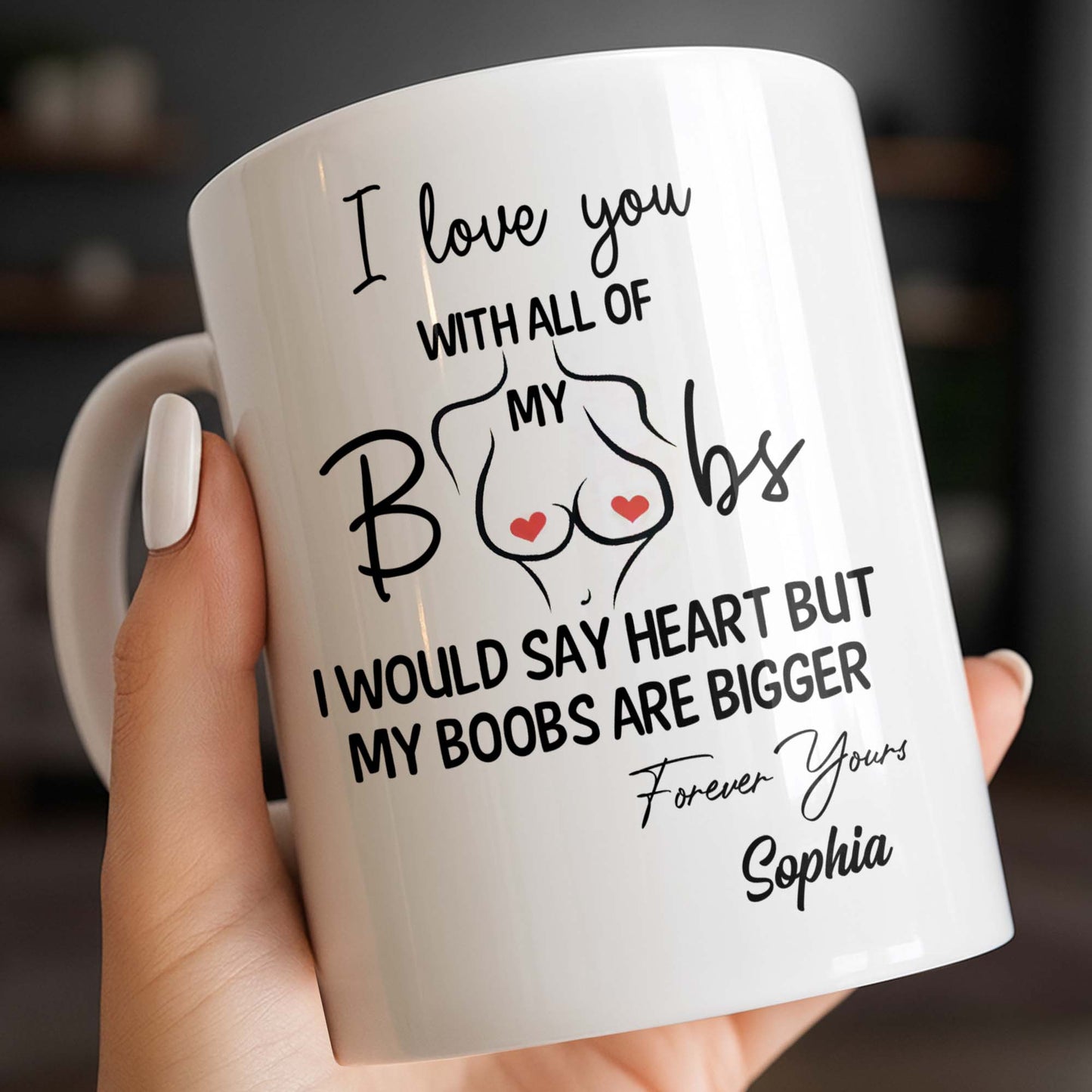 I Love You With All Of My Heart, Woman Figure and Heart Design