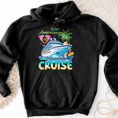 Our Anniversary Cruise with Palm Trees and Ocean