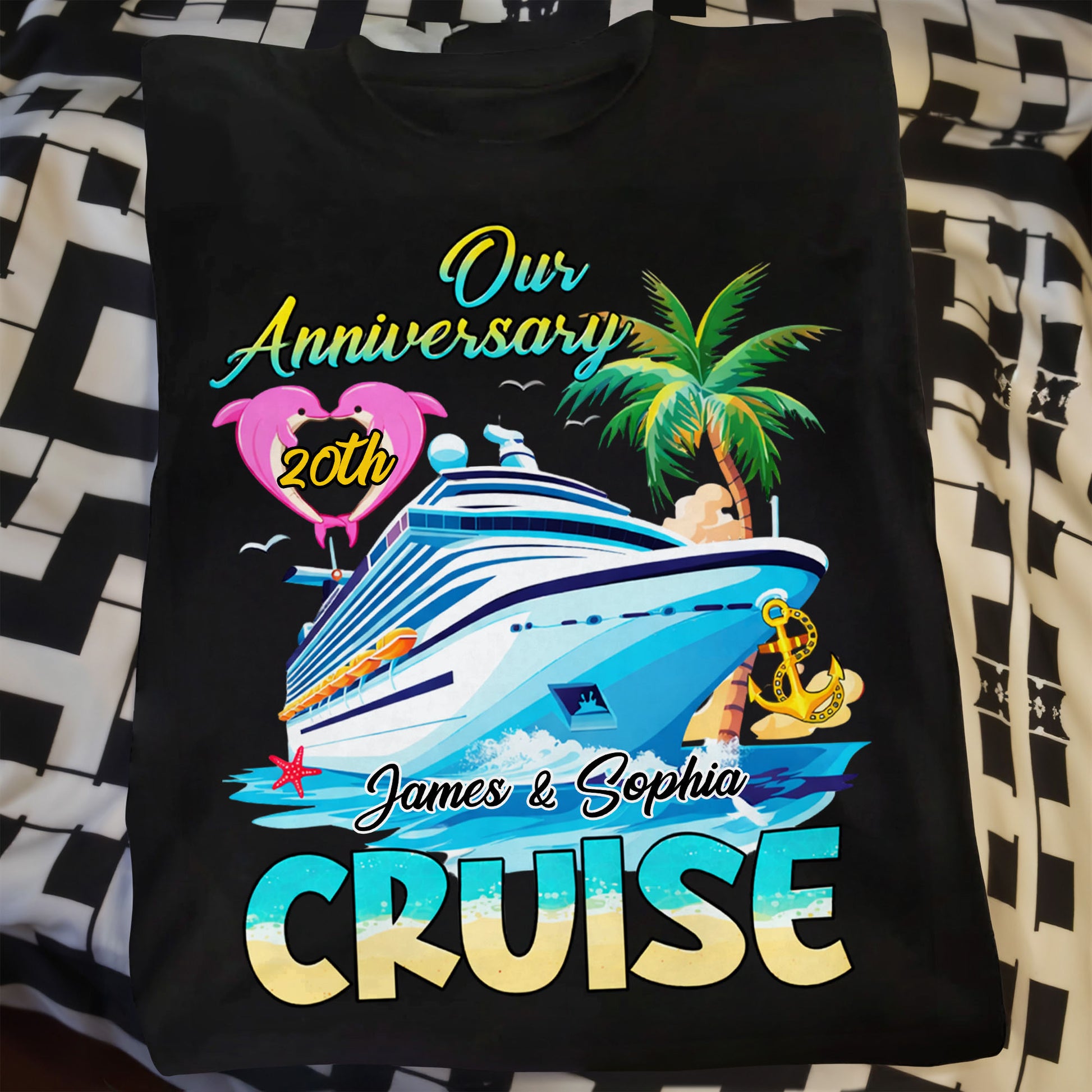 Our Anniversary Cruise with Palm Trees and Ocean
