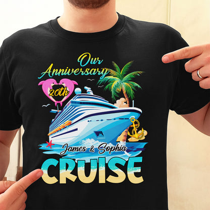 Our Anniversary Cruise with Palm Trees and Ocean