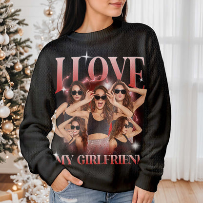 I Love My Girlfriend Sparkly Sweater