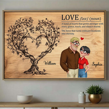 A Bond Of Hearts Love Tree And Couple Wall Art