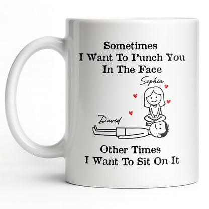 Sometimes I Want To Punch You, Couple And Hearts Design