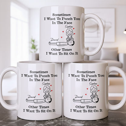Sometimes I Want To Punch You, Couple And Hearts Design
