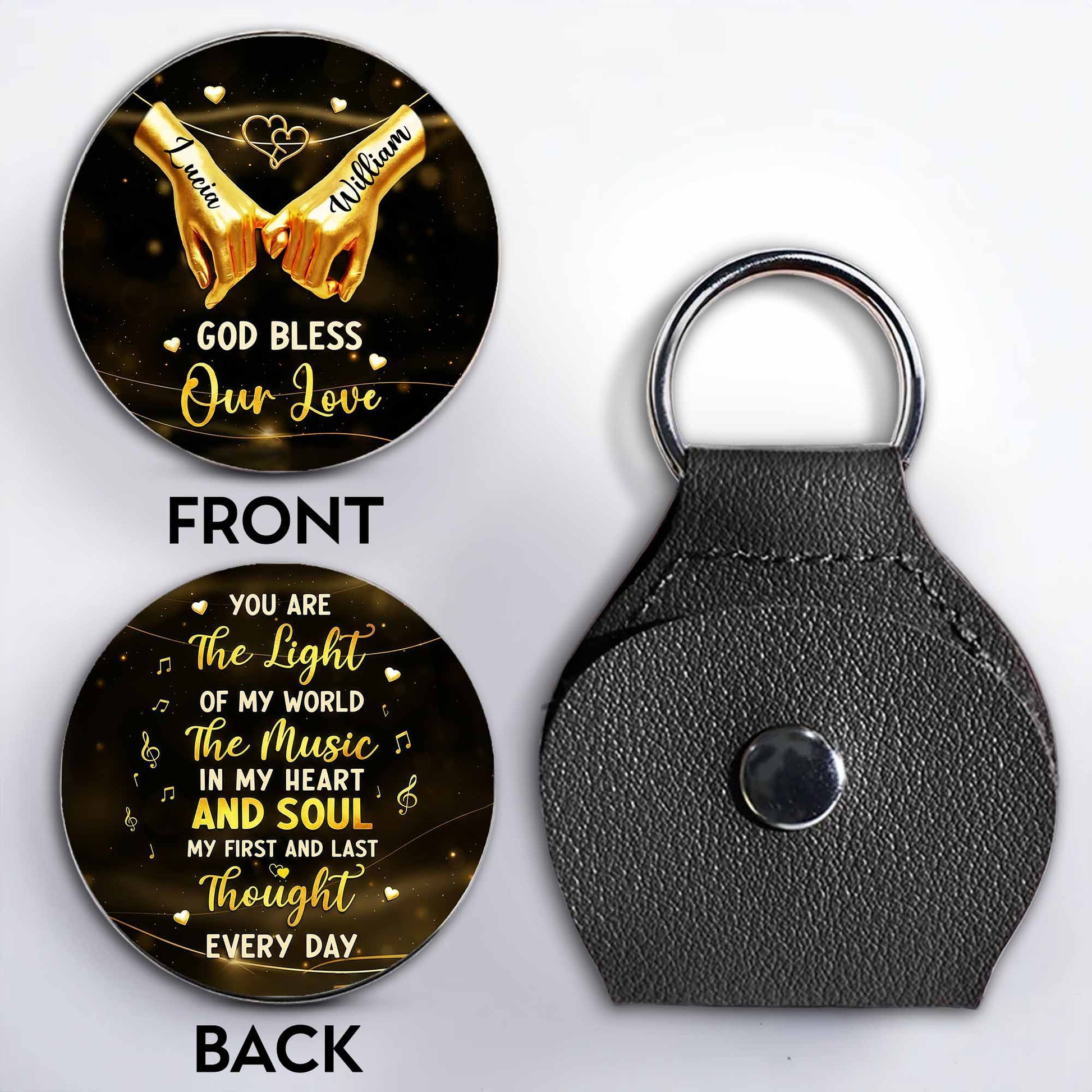 God Bless Our Love, Hands Holding Musical Hearts