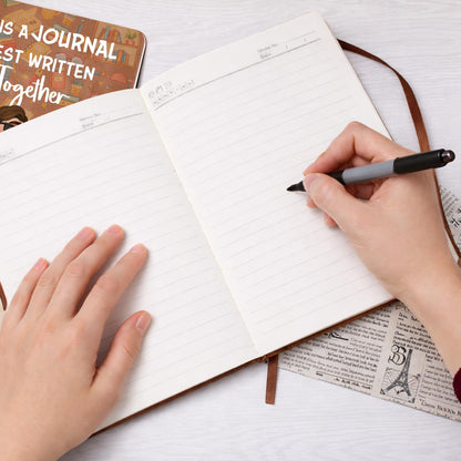 Life Is A Journal Best Written Together With Couple Illustration