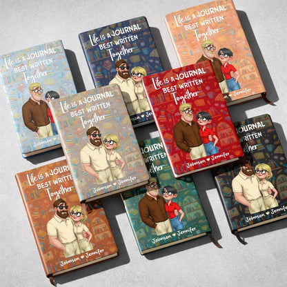 Life Is A Journal Best Written Together With Couple Illustration