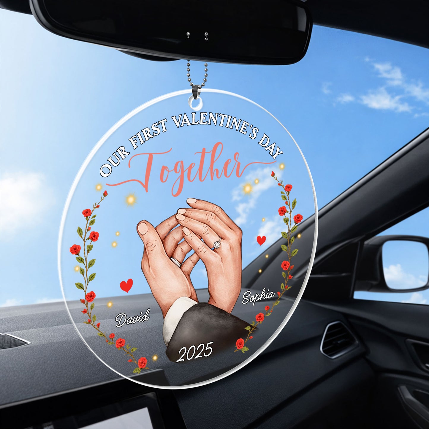 Our First Valentine's Day Together, Hands And Flowers