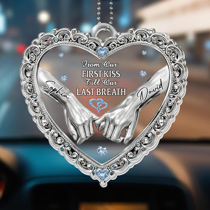 From Our First Kiss Till Our Last Breath, Heart and Hands Ornament