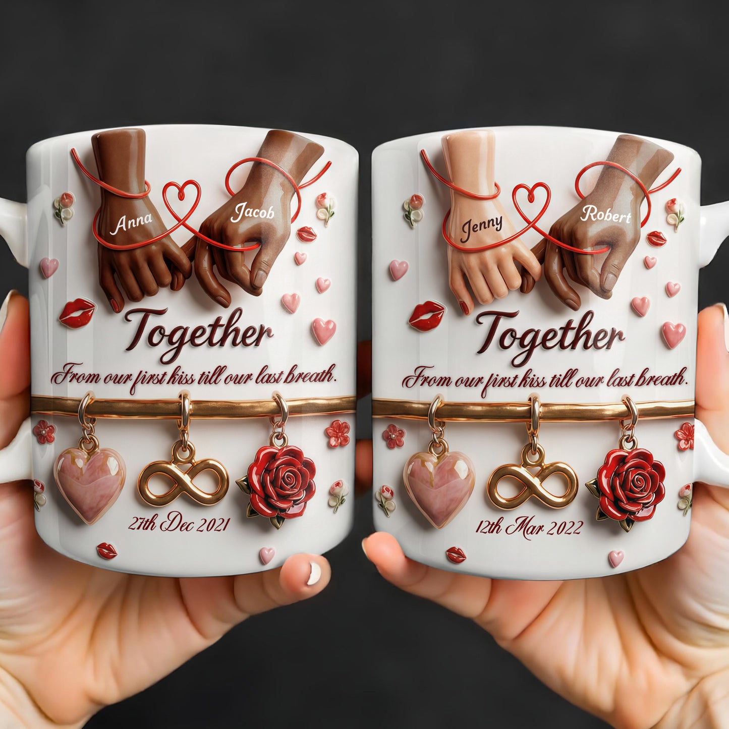 Together From Our First Kiss Infinity Symbol And Rose