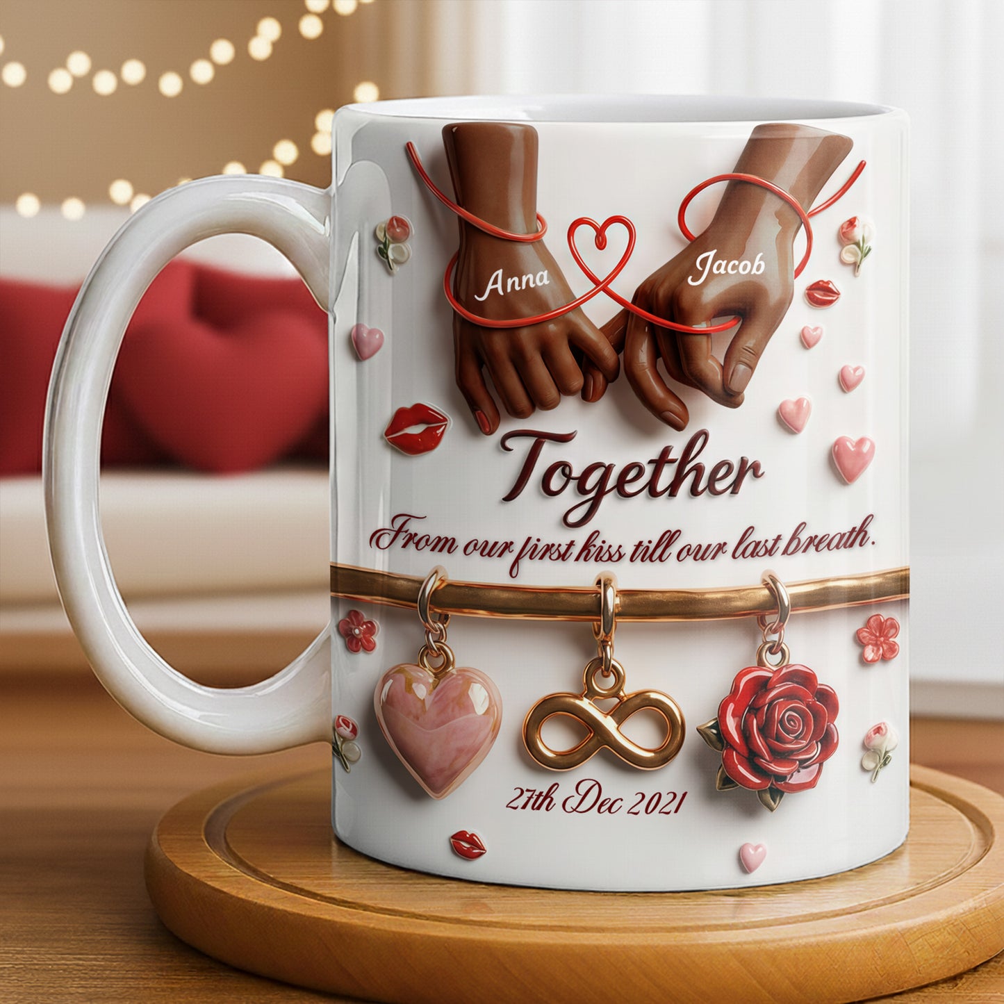 Together From Our First Kiss Infinity Symbol And Rose