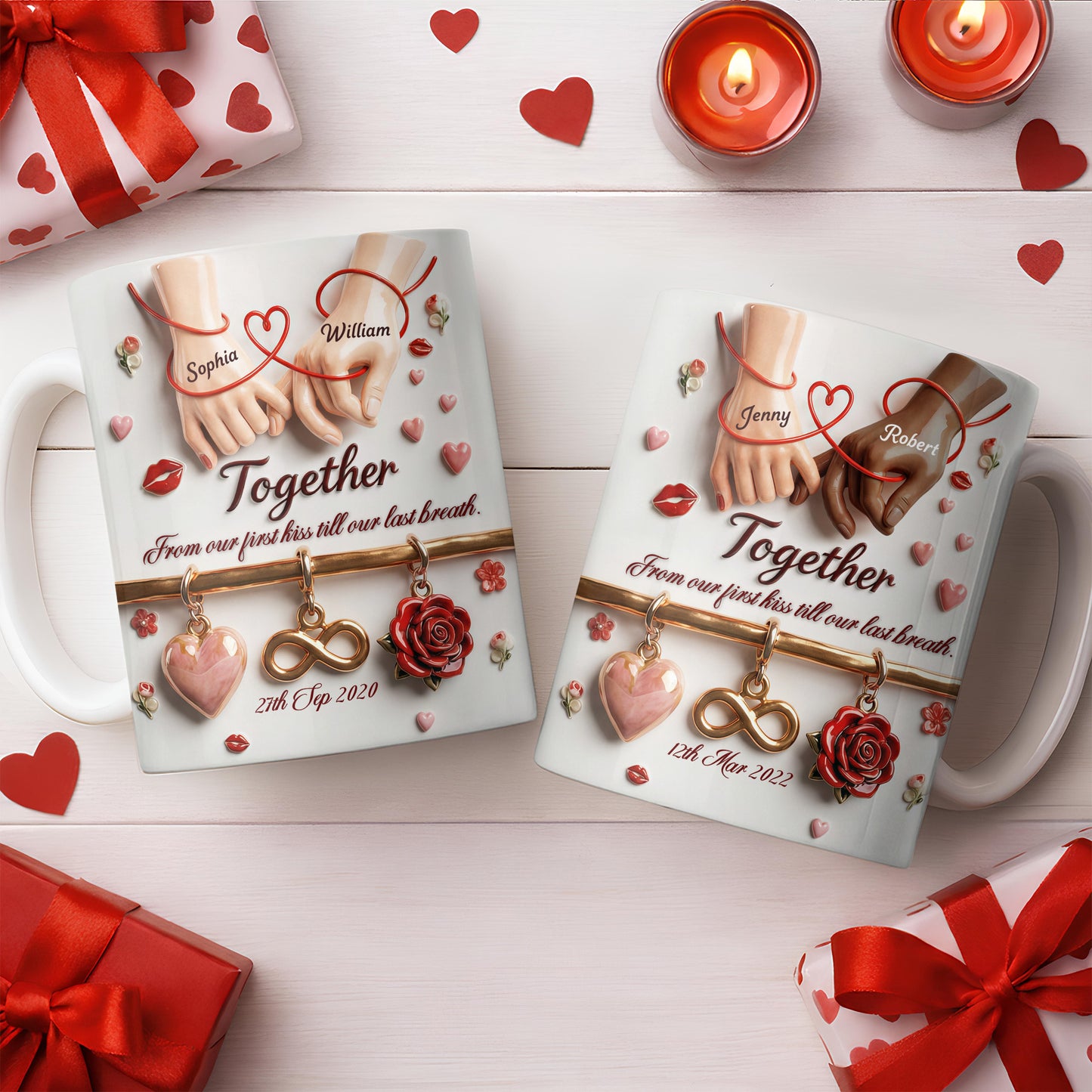 Together From Our First Kiss Infinity Symbol And Rose