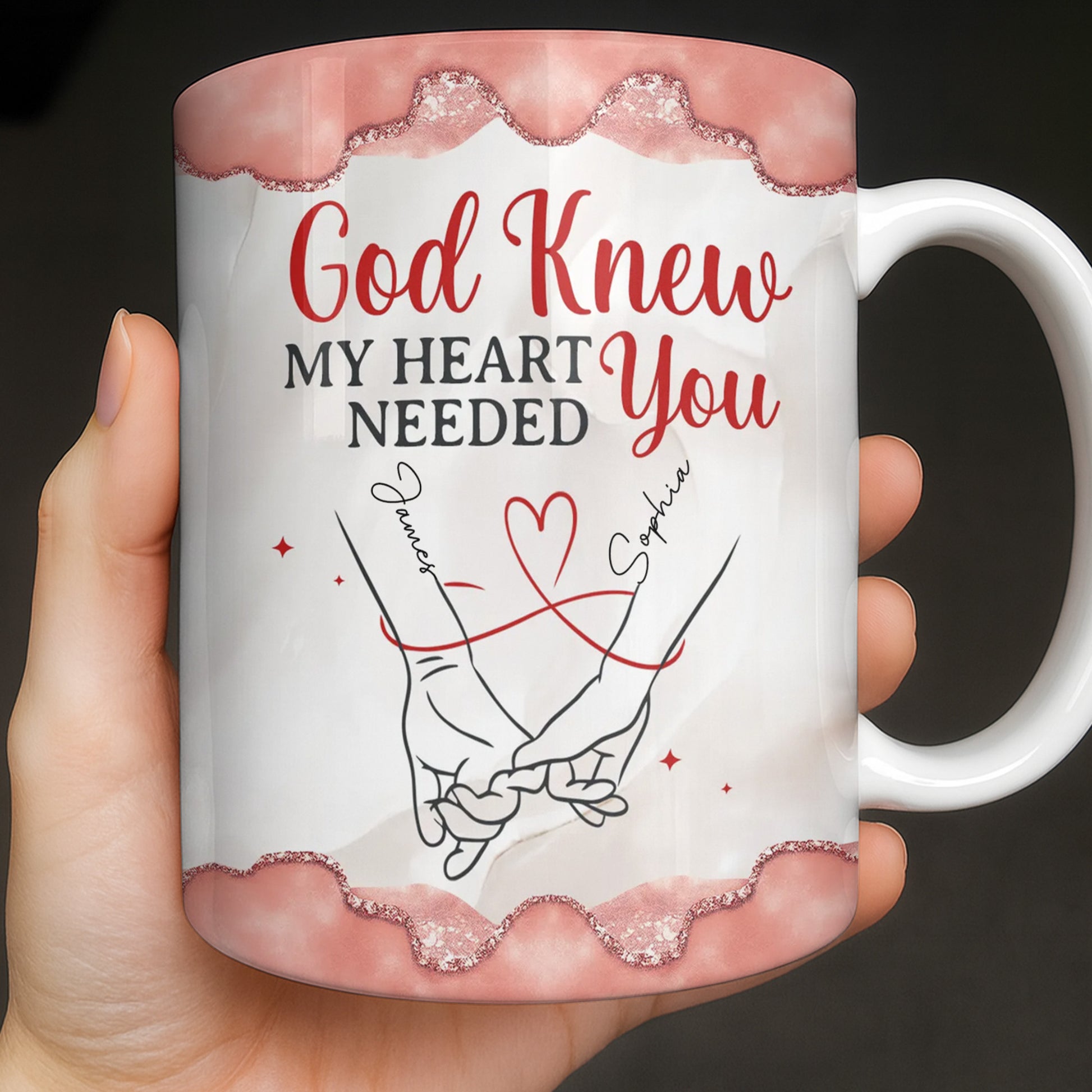 God Knew My Heart Needed You, Hand Holding Design