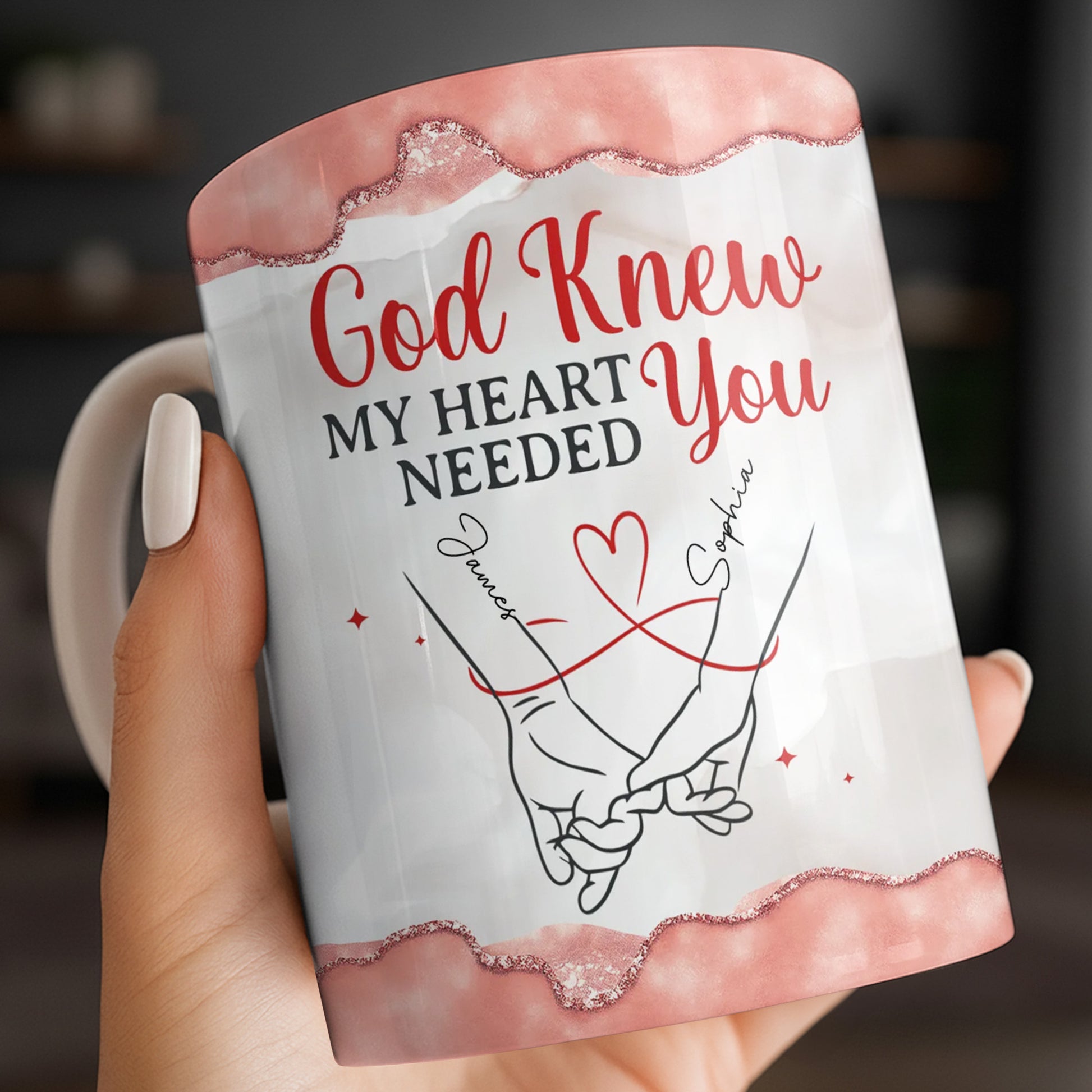 God Knew My Heart Needed You, Hand Holding Design