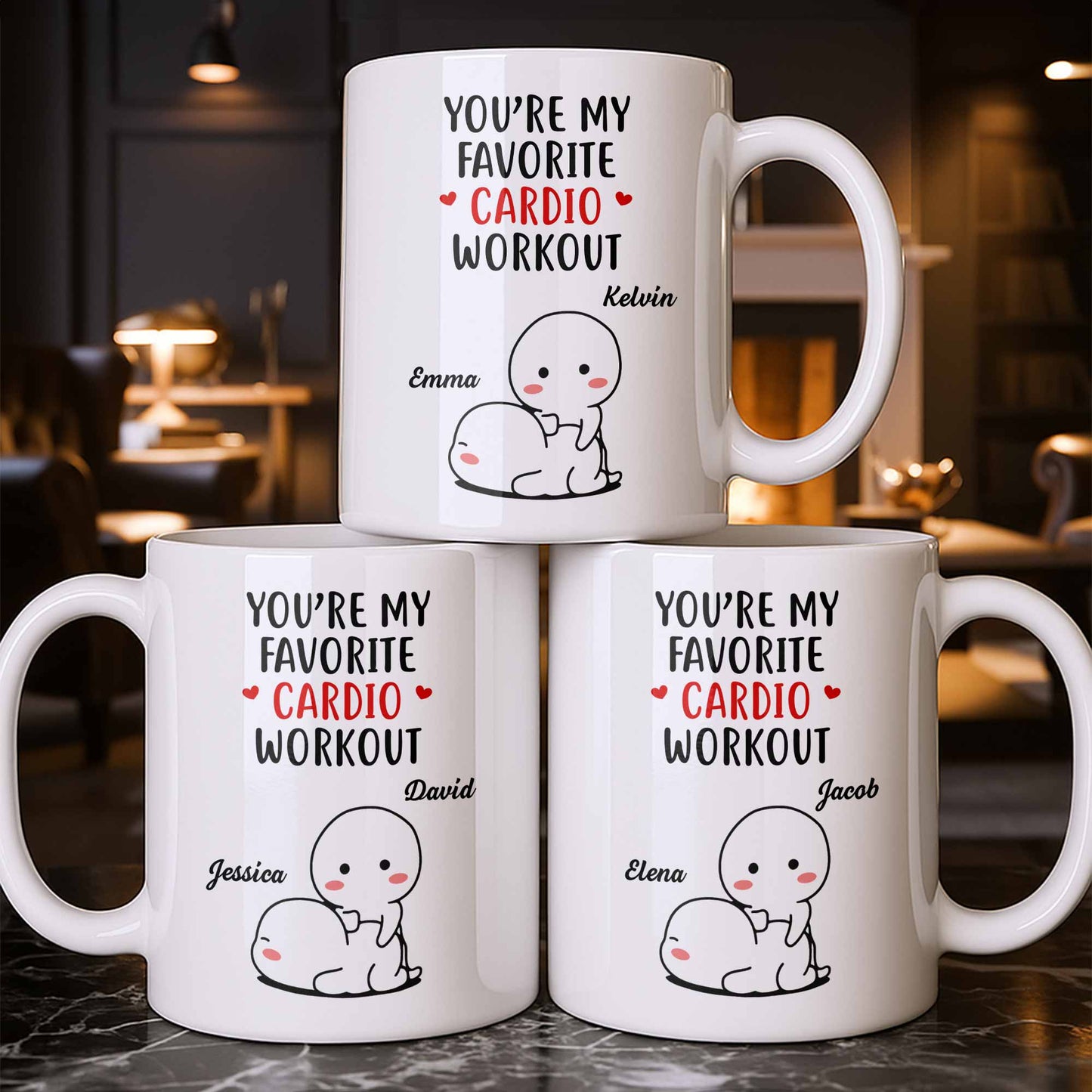 You're My Favorite Cardio Workout Cute Cartoon