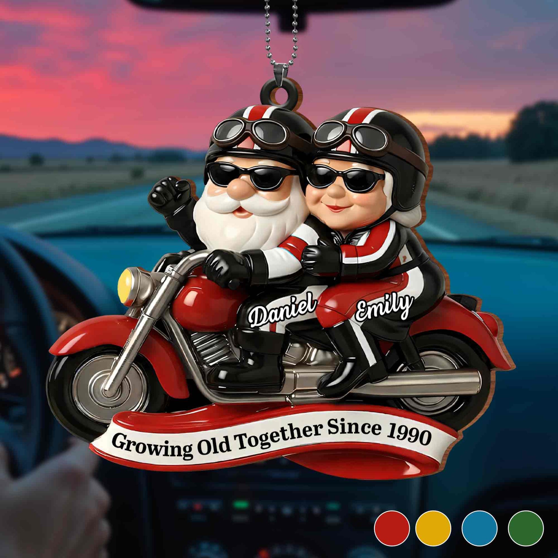 Growing Old Together, Motorcycle Santa Claus Figures
