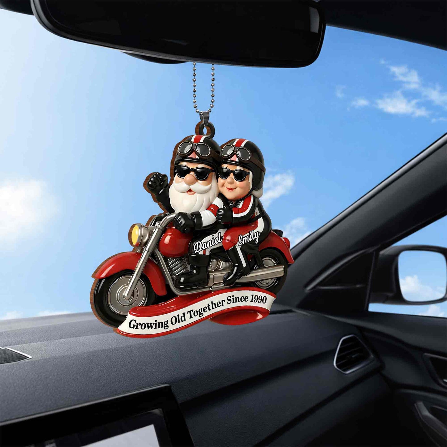 Growing Old Together, Motorcycle Santa Claus Figures