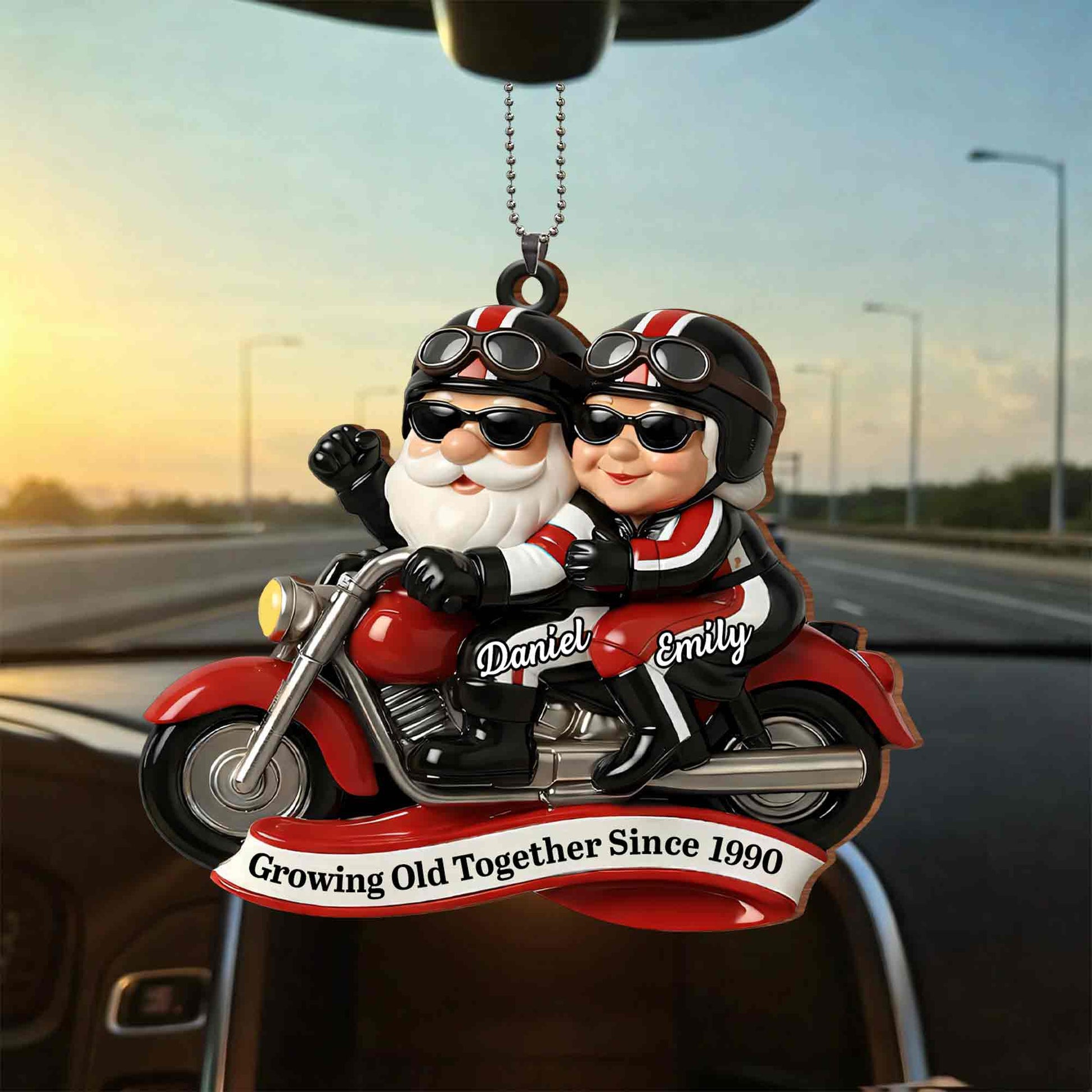 Growing Old Together, Motorcycle Santa Claus Figures