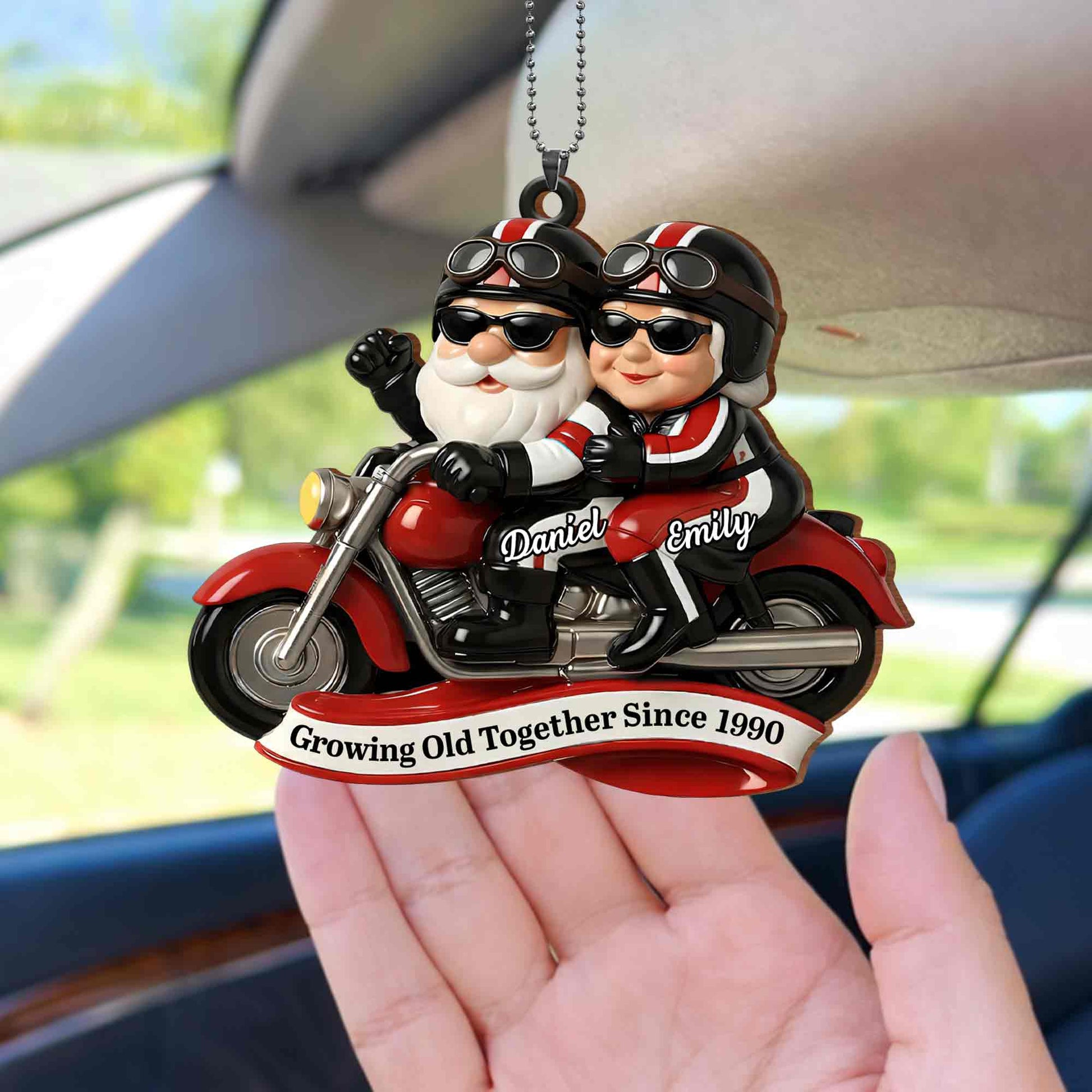 Growing Old Together, Motorcycle Santa Claus Figures