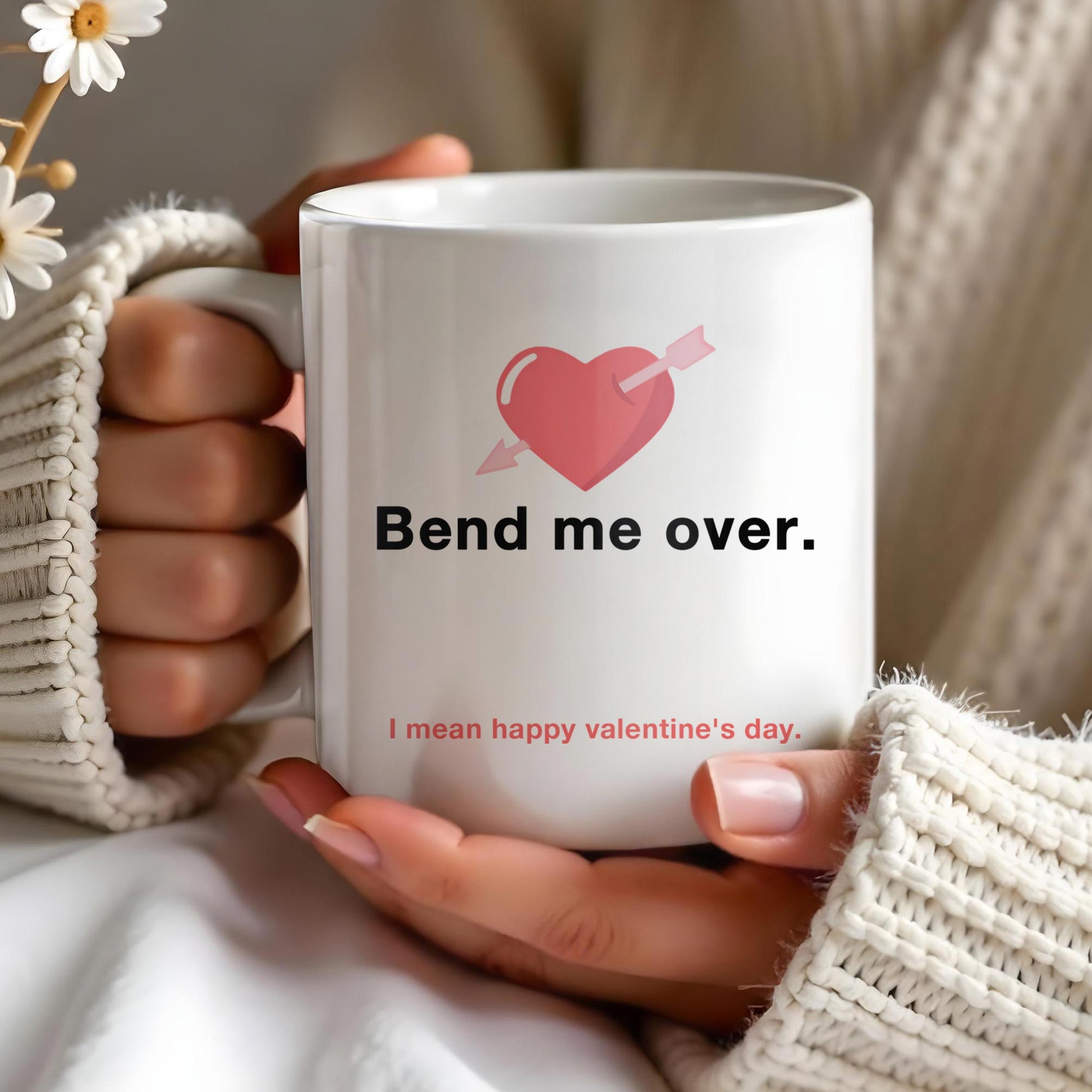 Happy Valentine's Day Heart And Arrow Design
