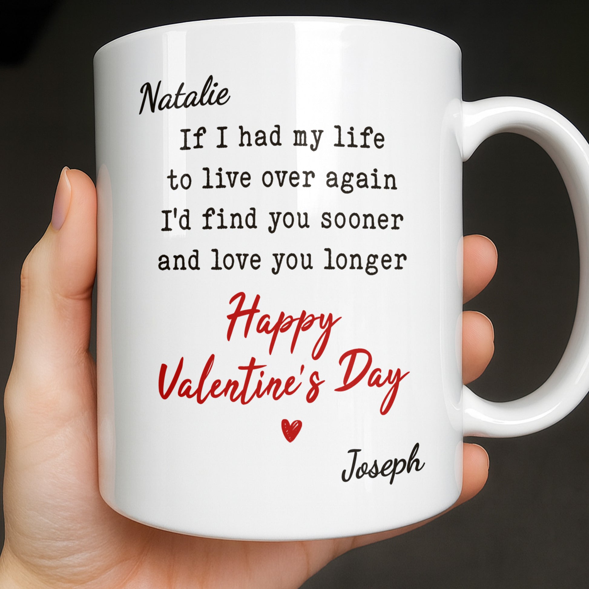 If I Had My Life To Live Over Again I'd Find You Sooner And Love You Longer