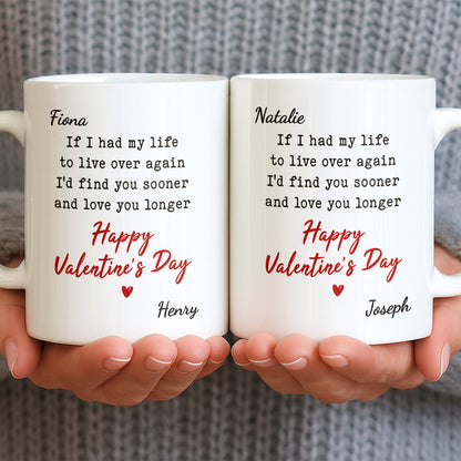 If I Had My Life To Live Over Again I'd Find You Sooner And Love You Longer