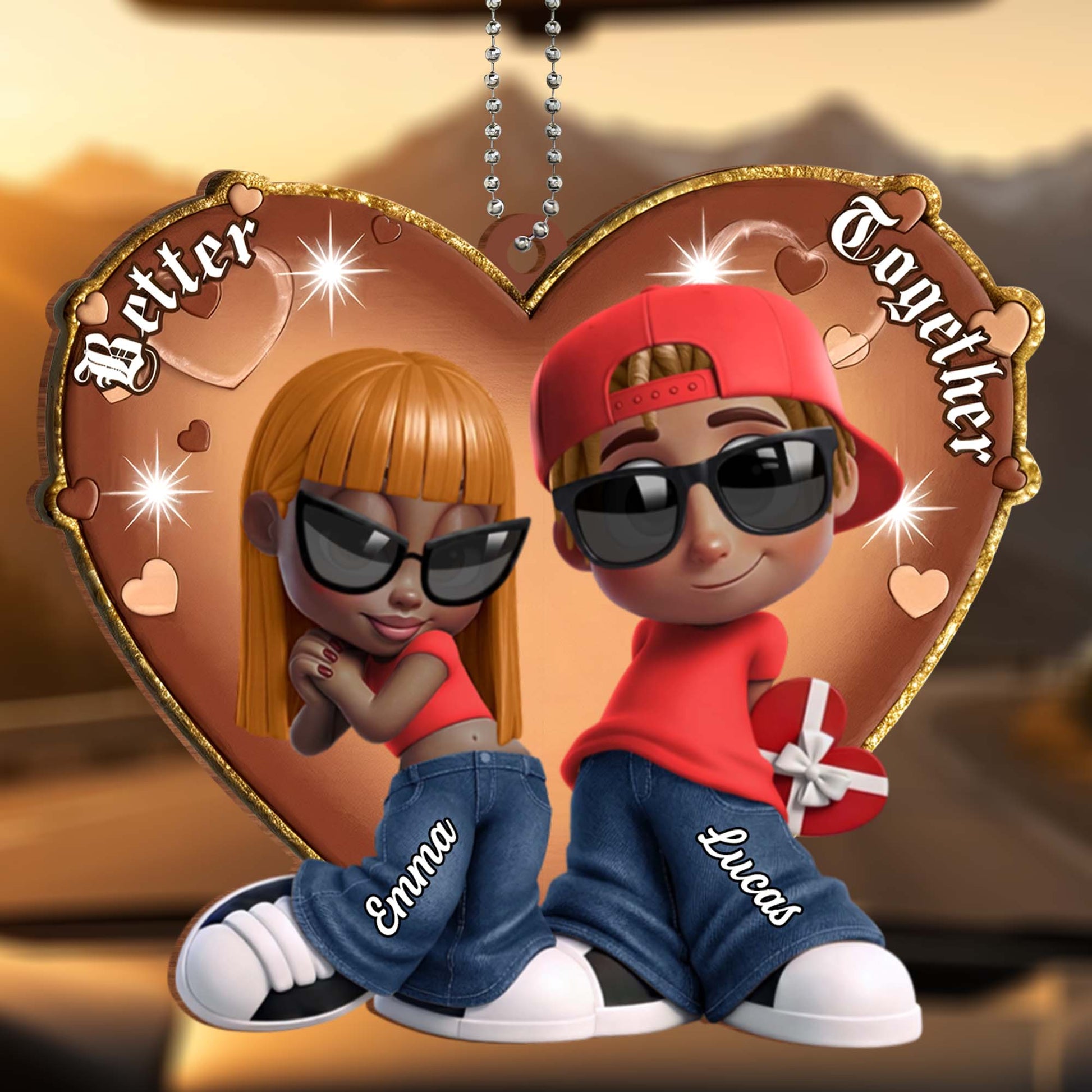 Together Heart Sunglasses And Gift Box