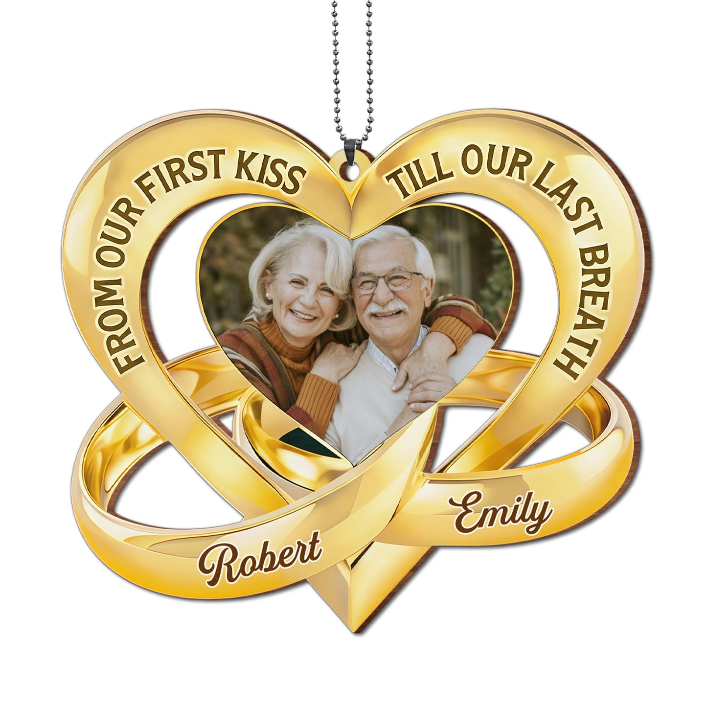 From Our First Kiss Till Our Last Breath Heart Ornament